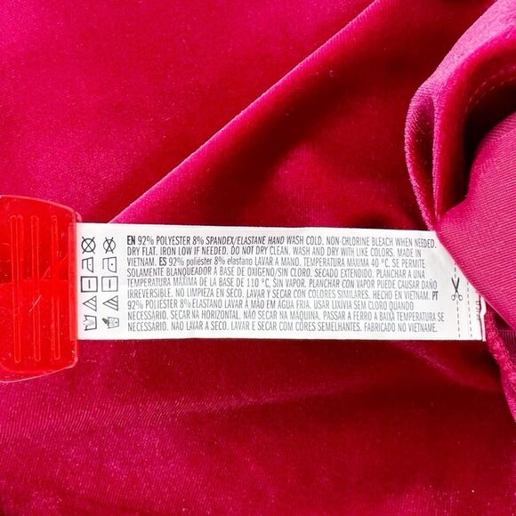 Forever 21 Bright Pink Sleeveless Velour Shift Dress Size Medium - Picture 6 of 6